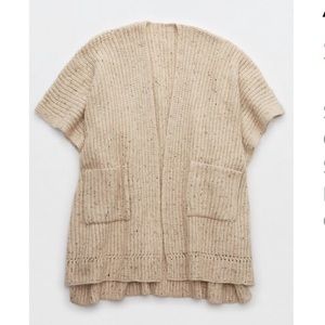 AERIE RIBBED SWEATER CAPE